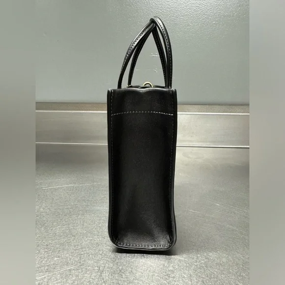 EUC Coach Cashin Mini Tote Crossbody Black Brass - Picture 8 of 14